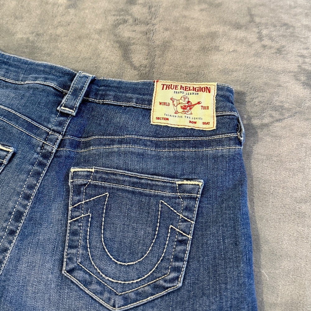 True Religion Women's Jennie Flap Rolled Denim Shorts, Size 26